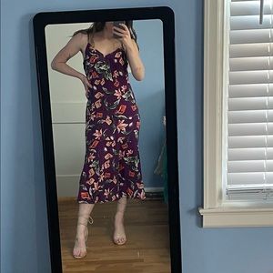 Lulu’s | Purple floral midi dress